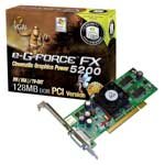 eVGA.com e-G(R)Force FX 5200 PCI Graphics Card, Low Profile, 128MB, DVI/TV