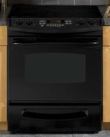 GE Profile PS900DPBB 30″ Slide-In Electric Range with 4 Radiant Elements, 4.4 cu. ft. Self Clean Oven, Electronic Oven Controls, Ceramic Glass Cooktop and Storage Drawer: Black