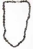 Chain Necklace In Smoky Quartz Gemstone Healing Beads Handmade Jewelry India 22 inches