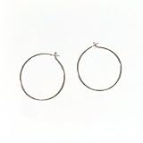 Sterling Silver Earrings Beading Hoops 1/2 Inch (10)