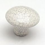 1 3/8'' Dia Ceramic Knob - Almond Crackle