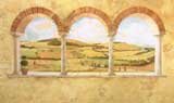 Tuscan Vista Chair Rail Mural Tuscan Vista Chair Rail Mural