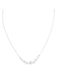Sterling Silver Graduated Bead Necklace - S00214 - Bead Width graduated 3mm to 9mm - Length 18 inches - Weight 2.9 grams