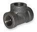 Industrial Grade 1LBY2 Tee, Blk Malleable Iron, 300 PSI, 3 In