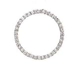 14k White Gold & Diamond Circle Pendant (1.50ctw)