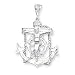 Sterling Silver Mariner Cross Pendant with 20 Inch Sterling Silver Chain
