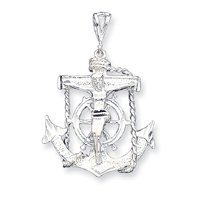 Sterling Silver Mariner Cross Pendant with 20 Inch Sterling Silver Chain