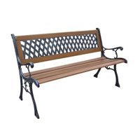 DC America SLP408BR Mesh Resin Park Bench, Cast Iron Legs, Rust Free Resin Back, and... by 