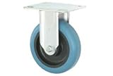 Heavy Duty Rigid Plate Caster 4 Molded Plastic Wheel 420 Lb. Capacity