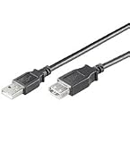 Produkt-Bild: BIGtec 3m USB 2.0 Verl&auml;ngerung Kabel Verl&auml;ngerungskabel A/A Stecker - Buchse St/St A Stecker an A Buchse schwarz , doppelt geschirmt , abw&auml;rts kompatibel , zum Verl&auml;ngern vorhandener USB Kabel USB Kabel 3,00m 3 m