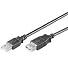 BIGtec 3m USB 2.0 Verl&auml;ngerung Kabel Verl&auml;ngerungskabel A/A Stecker - Buchse St/St A Stecker an A Buchse schwarz , doppelt geschirmt , abw&auml;rts kompatibel , zum Verl&auml;ngern vorhandener USB Kabel USB Kabel 3,00m 3 m