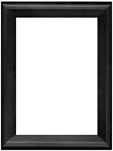 Fine furniture finish black ebony with a 'contour' bevel
