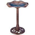 Lily Leaf Pedestal Bird Bath, 28" Copper