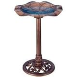Gardman Wild Bird Lily Leaf Pedestal Bird Bath Copper 28 Inch - Bao1282