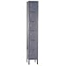Hallowell U1228-6A-HG Hallowell Gray Steel Premium Box Locker, 1 Wide with 6 Opening, 6 Tier, 12" Width x 78" Height x 12" Depth, Assembled