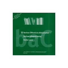 Berliner allegroCatalog baC. CD- ROM f�r DOS ab 3.3/ Windows ab 3.1. Fr�hjahr 2001