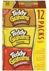 Nabisco TEDDY GRAHAM Cookie 12 Pouch Variety Pack, 4 Chocolate, 4 Cinnamon, 4 Honey (3 Pack)