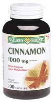 Nature's Bounty CINNAMON 1000 mg - 100 Capsules