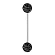 Stainless Steel with UV Black Glitter Barbell - 14g 5/8 Sold as a Pair