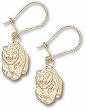 Montana Grizzlies 1/2" Bear Dangle Earrings - 10KT Gold Jewelry