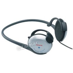 Aiwa HP-AJ103 Lightweight and Comfortable Neckband Design Stereo Headphones - Metal White