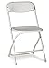 White Folding Chairs - White Folding Chair - White Folding Chairs Maintenance-free rivets attach seat and back to the frame. Overlapping back protects the frame. Slide track is deburred and rivets are rolled smooth to eliminate sharp edges. Foot caps are injection molded of tough non- marring polyethylene. Environmentally friendly powder-coat finish. Chairs will stack 68 high. Must order a minimum of eight chairs. In multiples of 8. Product photo may not exactly match the product offered for sale. Please refer to the product description.