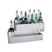 San Jamar B5522D Stainless Steel Double Rail Speed Rack Bottle Holder, 21-1/8" Width x 7-5/8" Height x 8" Depth