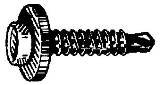 M4.2X20 12MM Washer - Black Trim Screw (50 count)