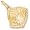 Rembrandt Charms Baseball Glove Charm, 10K Yellow Gold
