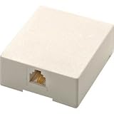 Steren 4C UL Surface Modular Telephone Jack - White