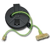 Mountain (MTN5830ECR) Power Supply Cord on Metal Reel - 30 Ft. 16/3 SJTW Cord with Lighted T-Tap