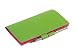 Checkbook Cover with Pen in Apple Green and Coral by Baekgaard