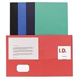 SPR71434 Double Pocket Portfolio, Die Cut, 150 Sheet Cap., Asst