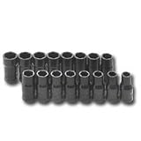 16 Piece 1/4 Drive SAE and Metric TurboSocket Set