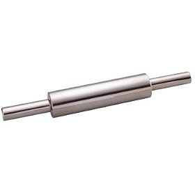 Kitchencraft Stainless Steel Smooth Action Revolving Rolling Pin