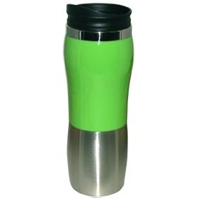 COFFEE MUG - STAINLESS STEEL- GREEN - BPA FREE