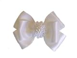 Loopy flower satin bow