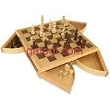 Chess Set with Swivel Drawers