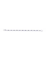 Genuine .925 Sterling Silver Amethyst & Cz Bracelet 13 Grams . 100% Satisfaction Guaranteed.
