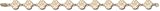 Missouri Tigers Solid 10K Gold ''M'' Paw Bracelet 7 3/8''