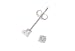 Sterling Silver 3mm Round Clear CZ Earrings