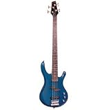 Arbor Electric Bass Guitar, AB400 Transparent Blue