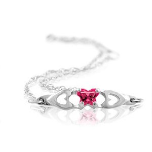 Genuine IceCarats Designer Jewelry Gift 10K White Gold Bfly Cz Birthsto Brc W/Box. July Brc W/Box Bfly Cz Birthsto Brc W/Box In 10K White Gold