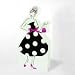 Clinton Cards - Die Cut Lady in Polka Dot Dress