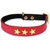11.5" inch red Leather cat collar -red leather cat collar for your pet