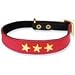 11.5" inch red Leather cat collar -red leather cat collar for your pet
