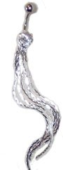 Multi Long Chain belly button ring