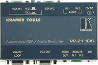 Kramer TOOLS Automatic VGA / Audio Switcher VP-211DS - Video/audio switch - desktop