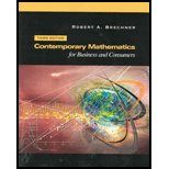 Click here to buy Contemporary Mathematics for Business and Consumers - Textbook Only by  Robert A. Brechner.
