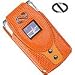 Naz (Sunburst Orange) Motorola V3 Razr With Swivel Belt Clip - Matching Keyring / Moneyclip - Boa Series + 12V Car Charger - By PCMicroStore Image